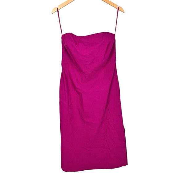 Vintage Express Stretch Strapless Fuchsia Sheath Mini Cocktail Dress Sz 13/14 - Picture 5 of 9